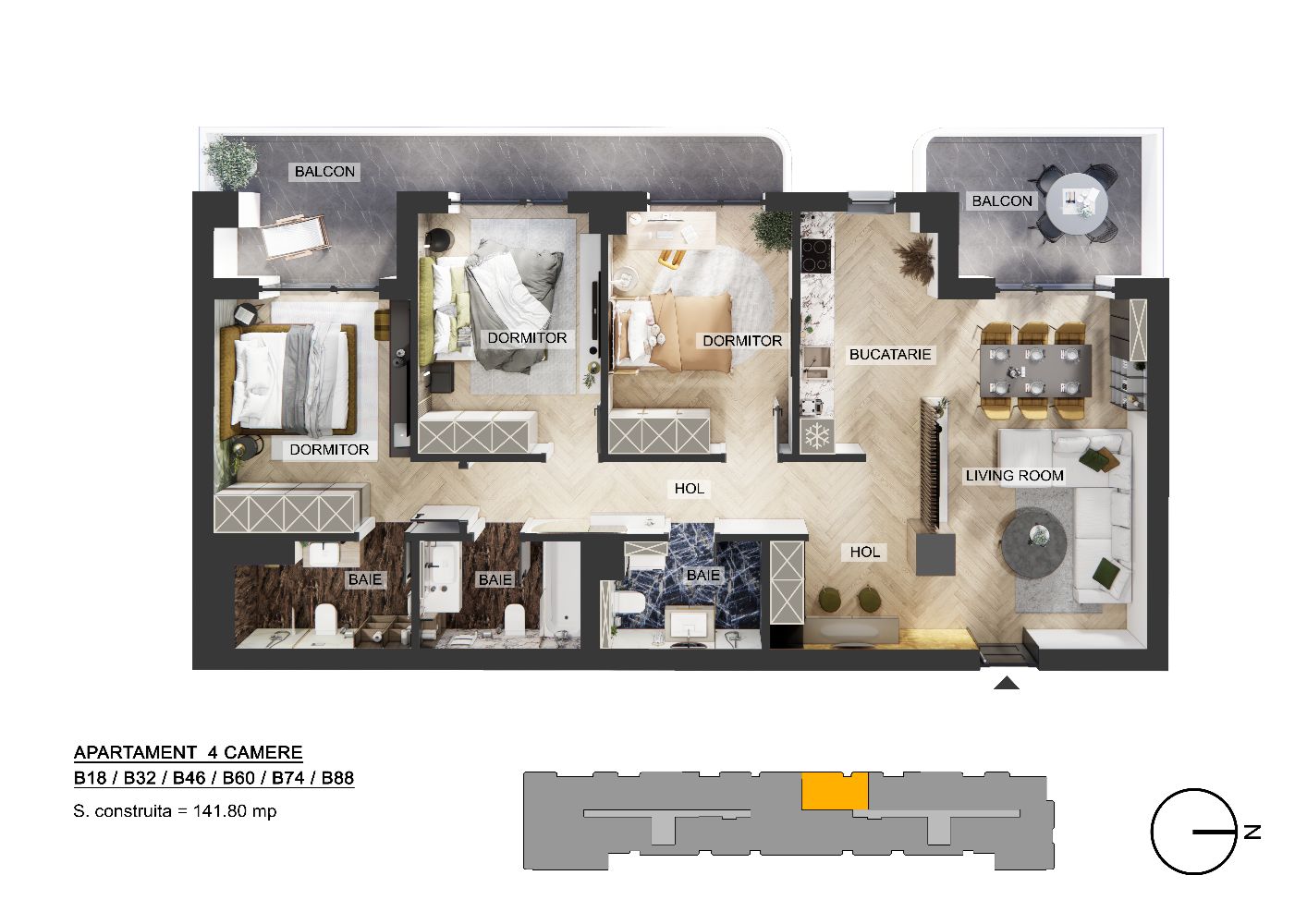 Plan T1 B18 32 88